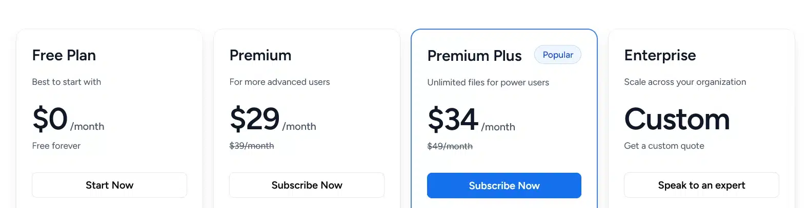 Pricing of SlideSpeak
